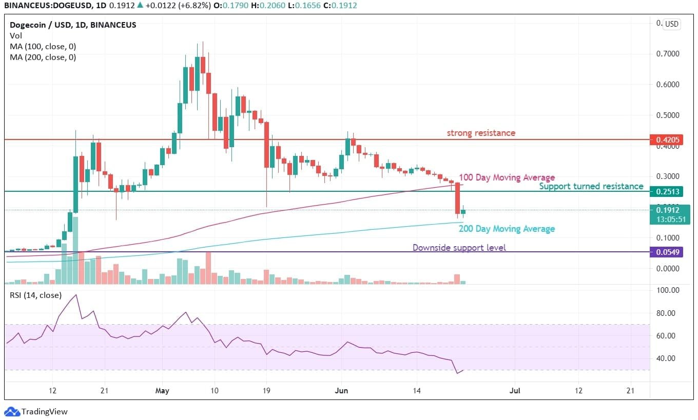 DOGE Breaking Its 100 Day Moving Average! DOGE Technical Analysis