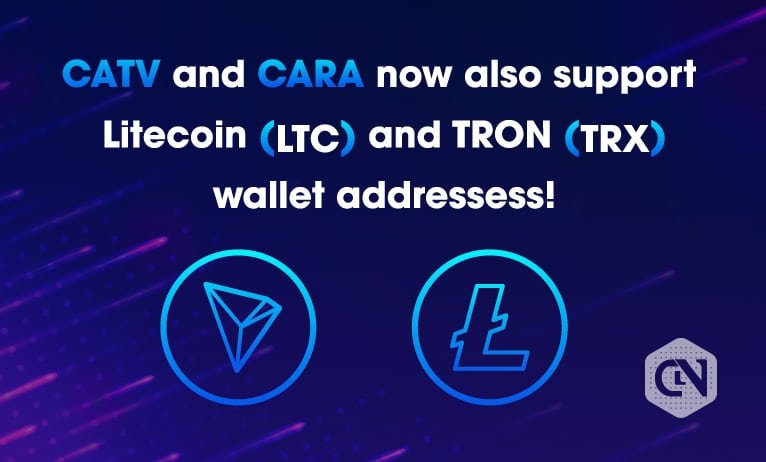 LTC and TRX Get Help of CATV and CARA LTC and TRX Get Help of CATV and CARA