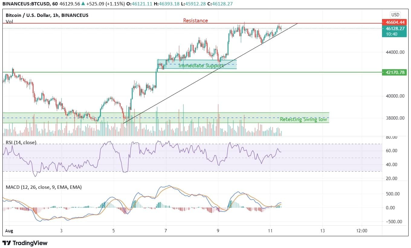 Can Bitcoin Realize the Target of $100,000 Any Time Soon? Bitcoin Price Analysis Chart