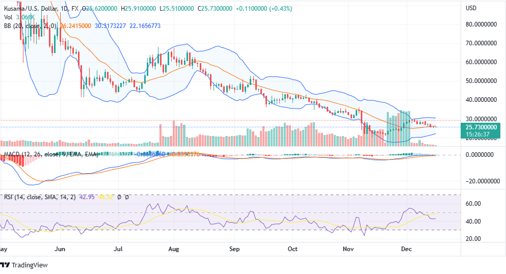 Kusama price chart